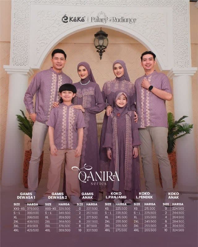 KEKE Qanira Series sarimbit keluarga